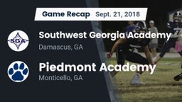 Recap: Southwest Georgia Academy  vs. Piedmont Academy  2018