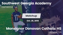 Matchup: Southwest Georgia Ac vs. Monsignor Donovan Catholic HS 2018