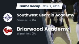 Recap: Southwest Georgia Academy  vs. Briarwood Academy  2018