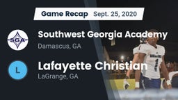 Recap: Southwest Georgia Academy  vs. Lafayette Christian  2020