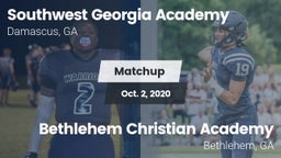 Matchup: Southwest Georgia Ac vs. Bethlehem Christian Academy  2020