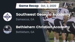 Recap: Southwest Georgia Academy  vs. Bethlehem Christian Academy  2020