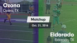 Matchup: Ozona vs. Eldorado  2016