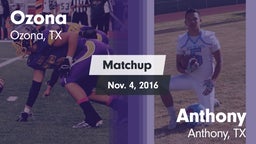 Matchup: Ozona vs. Anthony  2016