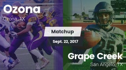 Matchup: Ozona vs. Grape Creek  2017