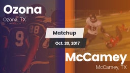 Matchup: Ozona vs. McCamey  2017