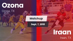 Matchup: Ozona vs. Iraan  2018