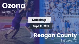 Matchup: Ozona vs. Reagan County  2019