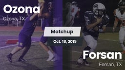 Matchup: Ozona vs. Forsan  2019