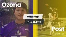 Matchup: Ozona vs. Post  2019