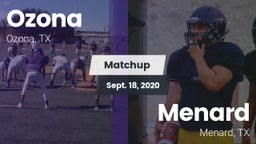 Matchup: Ozona vs. Menard  2020