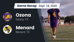Recap: Ozona  vs. Menard  2020