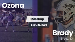 Matchup: Ozona vs. Brady  2020