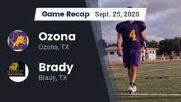 Recap: Ozona  vs. Brady  2020