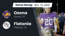 Recap: Ozona  vs. Flatonia  2020