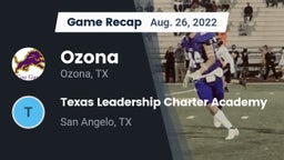 Recap: Ozona  vs. Texas Leadership Charter Academy  2022