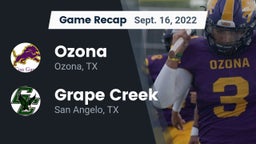 Recap: Ozona  vs. Grape Creek  2022