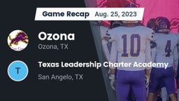 Recap: Ozona  vs. Texas Leadership Charter Academy  2023