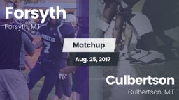 Matchup: Forsyth vs. Culbertson  2017