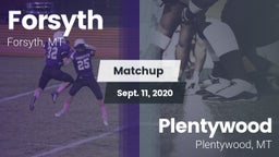 Matchup: Forsyth vs. Plentywood  2020