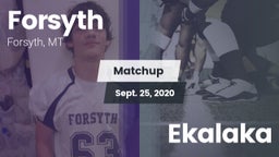 Matchup: Forsyth vs. Ekalaka 2020