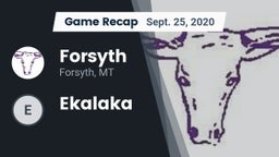 Recap: Forsyth  vs. Ekalaka 2020