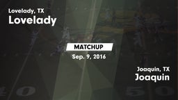 Matchup: Lovelady vs. Joaquin  2016