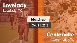 Matchup: Lovelady vs. Centerville  2016