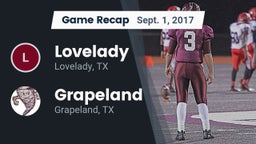 Recap: Lovelady  vs. Grapeland  2017