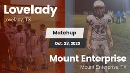 Matchup: Lovelady vs. Mount Enterprise  2020