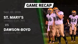 Recap: St. Mary's  vs. Dawson-Boyd  2016