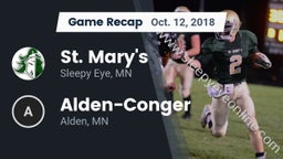 Recap: St. Mary's  vs. Alden-Conger  2018