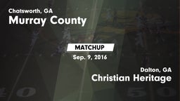 Matchup: Murray County vs. Christian Heritage  2016
