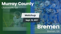 Matchup: Murray County vs. Bremen  2017