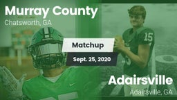 Matchup: Murray County vs. Adairsville  2020