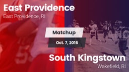 Matchup: East Providence vs. South Kingstown  2016