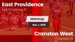 Matchup: East Providence vs. Cranston West  2019