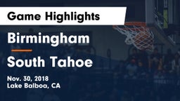 Birmingham  vs South Tahoe  Game Highlights - Nov. 30, 2018