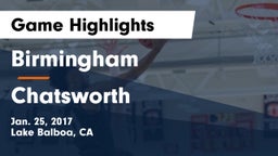 Birmingham  vs Chatsworth Game Highlights - Jan. 25, 2017
