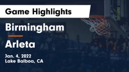 Birmingham  vs Arleta  Game Highlights - Jan. 4, 2022