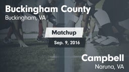 Matchup: Buckingham vs. Campbell  2016