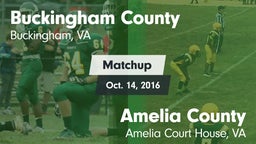 Matchup: Buckingham vs. Amelia County  2016