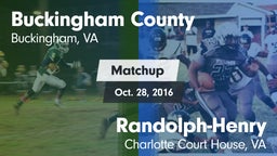 Matchup: Buckingham vs. Randolph-Henry  2016