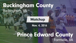 Matchup: Buckingham vs. Prince Edward County  2016