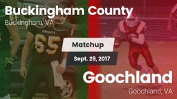 Matchup: Buckingham vs. Goochland  2017