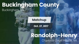 Matchup: Buckingham vs. Randolph-Henry  2017