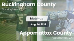 Matchup: Buckingham vs. Appomattox County  2018