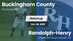 Matchup: Buckingham vs. Randolph-Henry  2018