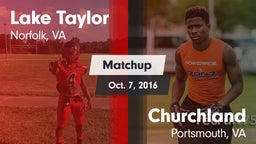 Matchup: Lake Taylor vs. Churchland  2016