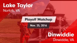 Matchup: Lake Taylor vs. Dinwiddie  2016